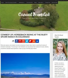 Rusty Spurr Featured on Casual Travelist