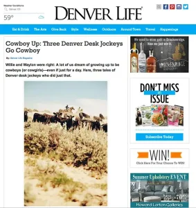 Rusty Spurr Featured on Denver Life